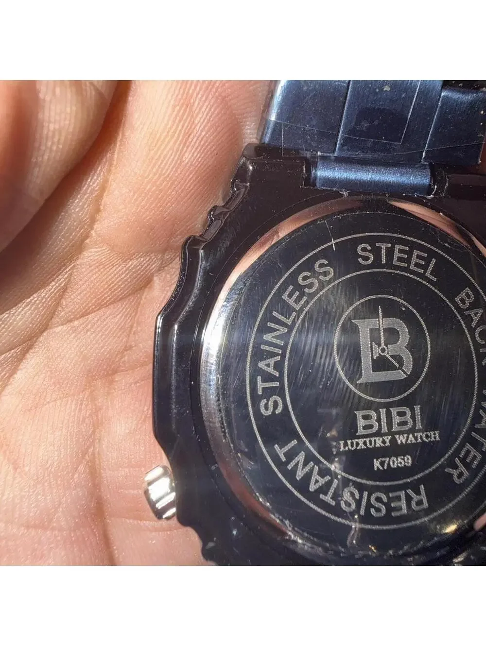Bibi Luxury Royal Blue Dial Black Case Black Band